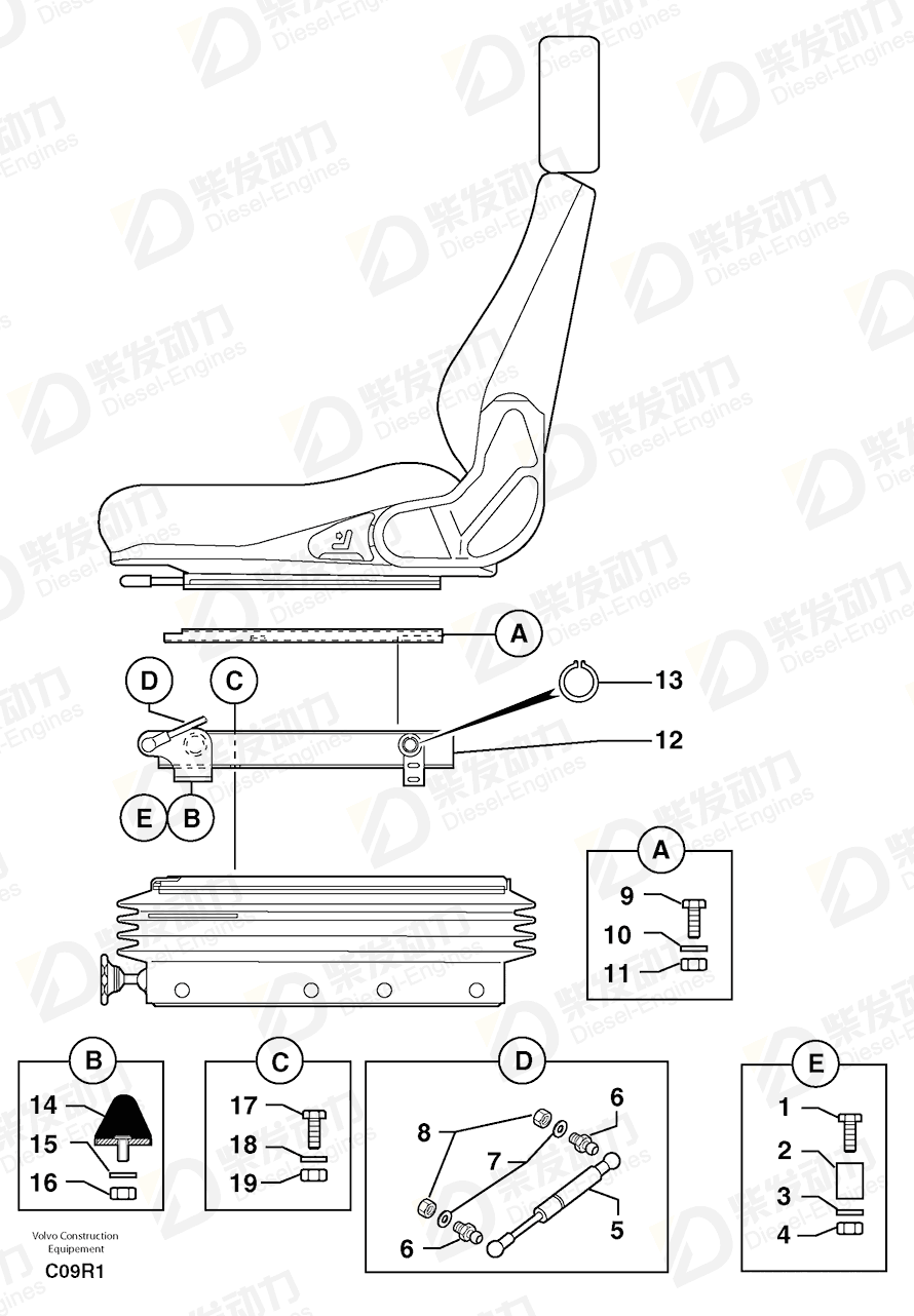 VOLVO Screw 4380056 Drawing