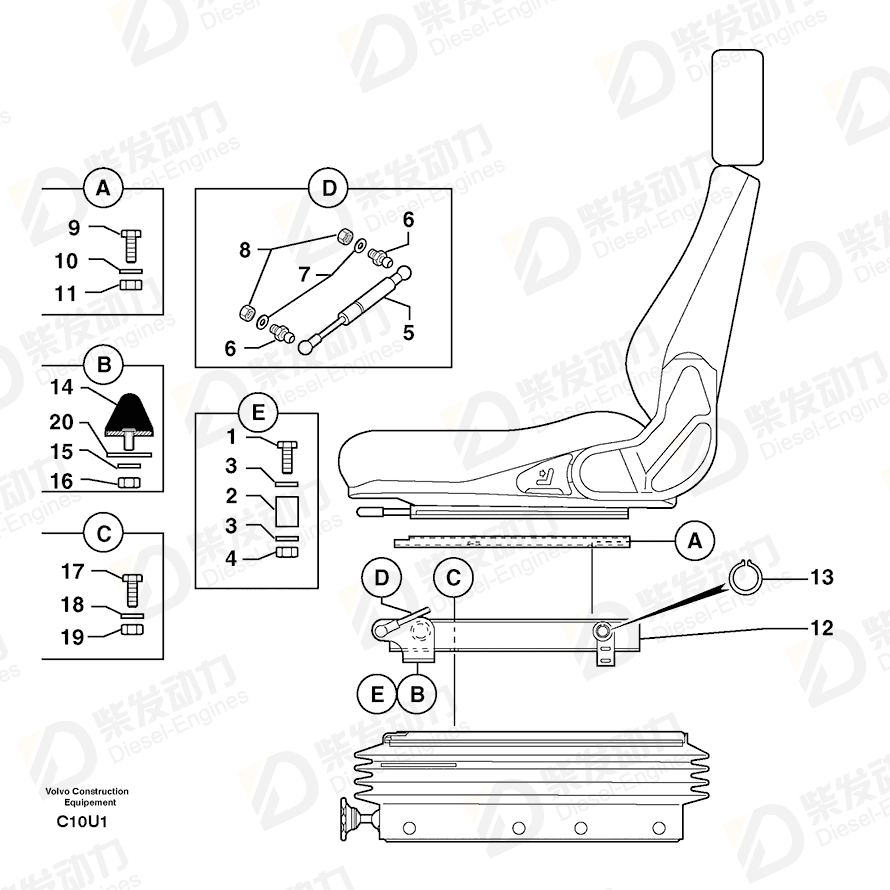 VOLVO Spacer 3850016 Drawing