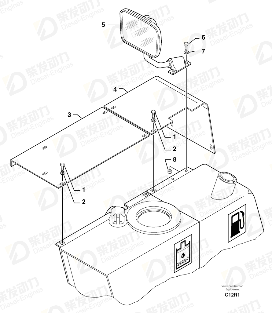 VOLVO Screw 4240002 Drawing