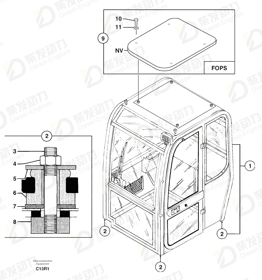 VOLVO Nut 11802302 Drawing