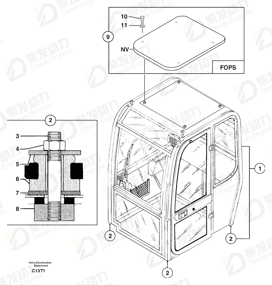 VOLVO Lock nut 4450053 Drawing