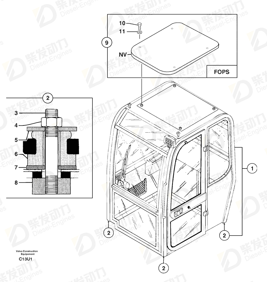 VOLVO Washer 11803009 Drawing