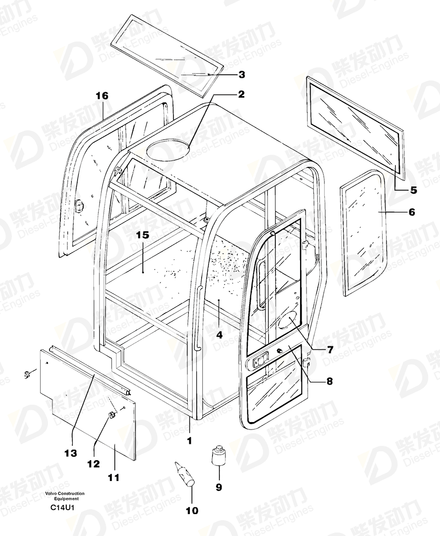 VOLVO Foam 7415629 Drawing