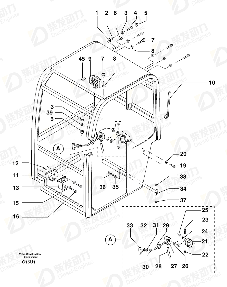 VOLVO Support 7412543 Drawing