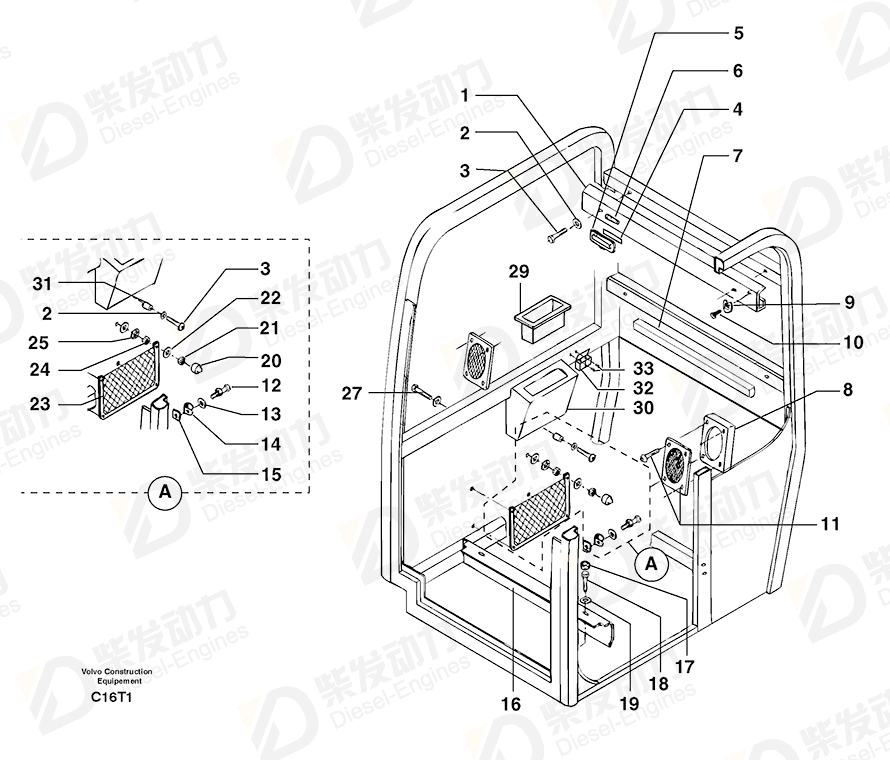 VOLVO Lamp cover 15011677 Drawing