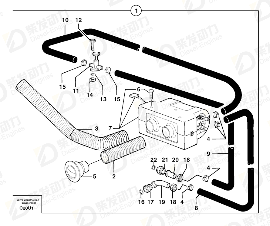 VOLVO Pipe 11805862 Drawing