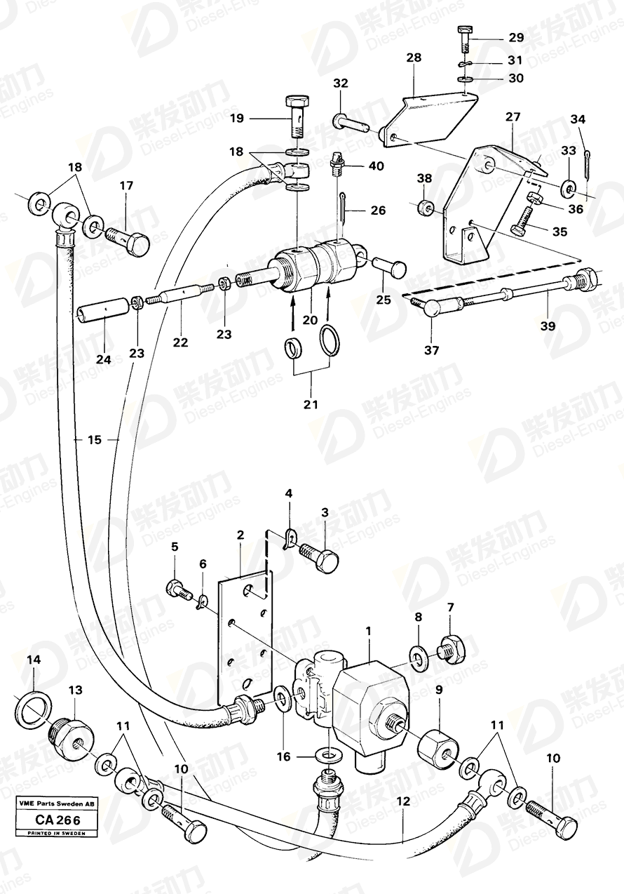 VOLVO Hollow screw 943103 Drawing