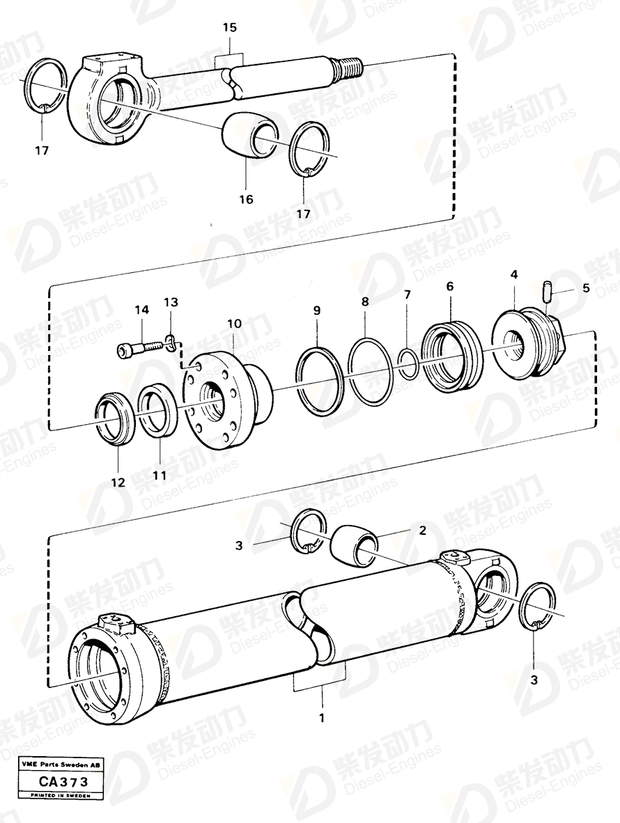 VOLVO Piston rod guide 4784171 Drawing VOLVO Piston rod guide 4784171 Drawing