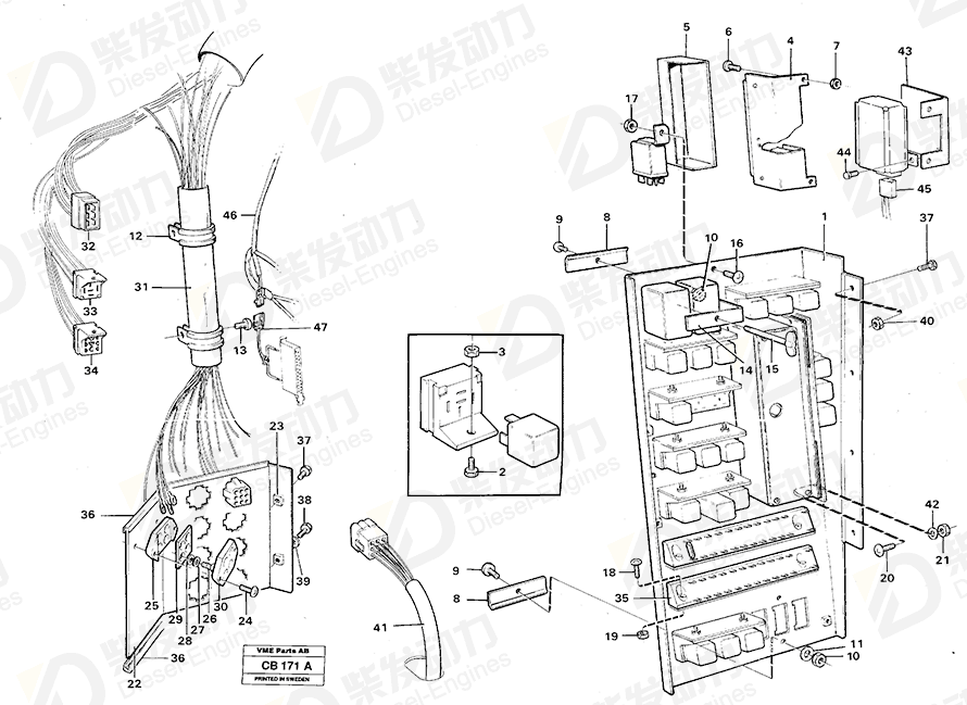 VOLVO Housing 958215 Drawing