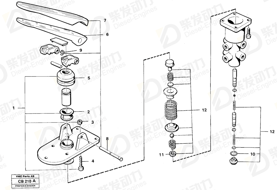 VOLVO Pedal 4881434 Drawing