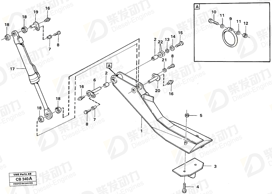 VOLVO Hexagon screw 955414 Drawing VOLVO Hexagon screw 955414 Drawing