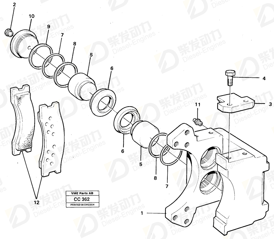 VOLVO Piston 11701115 Drawing