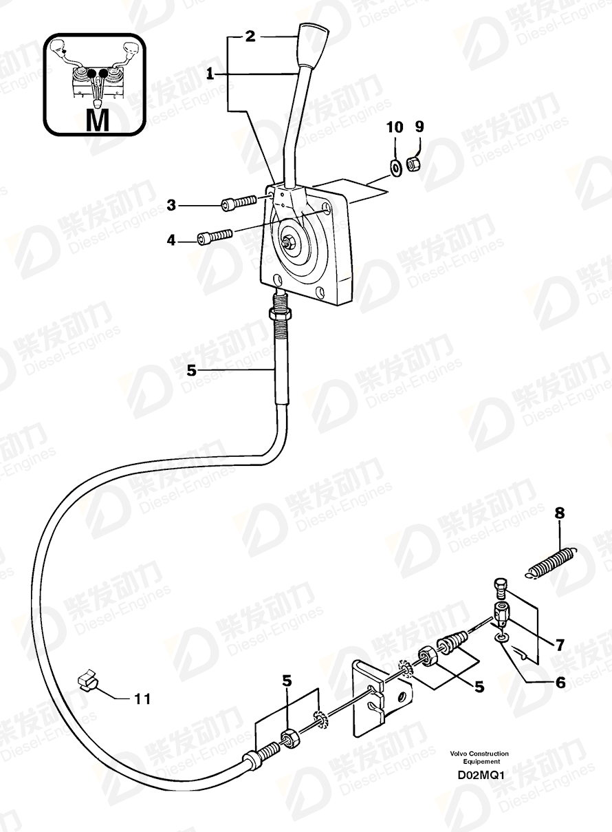 VOLVO Handle 7411051 Drawing