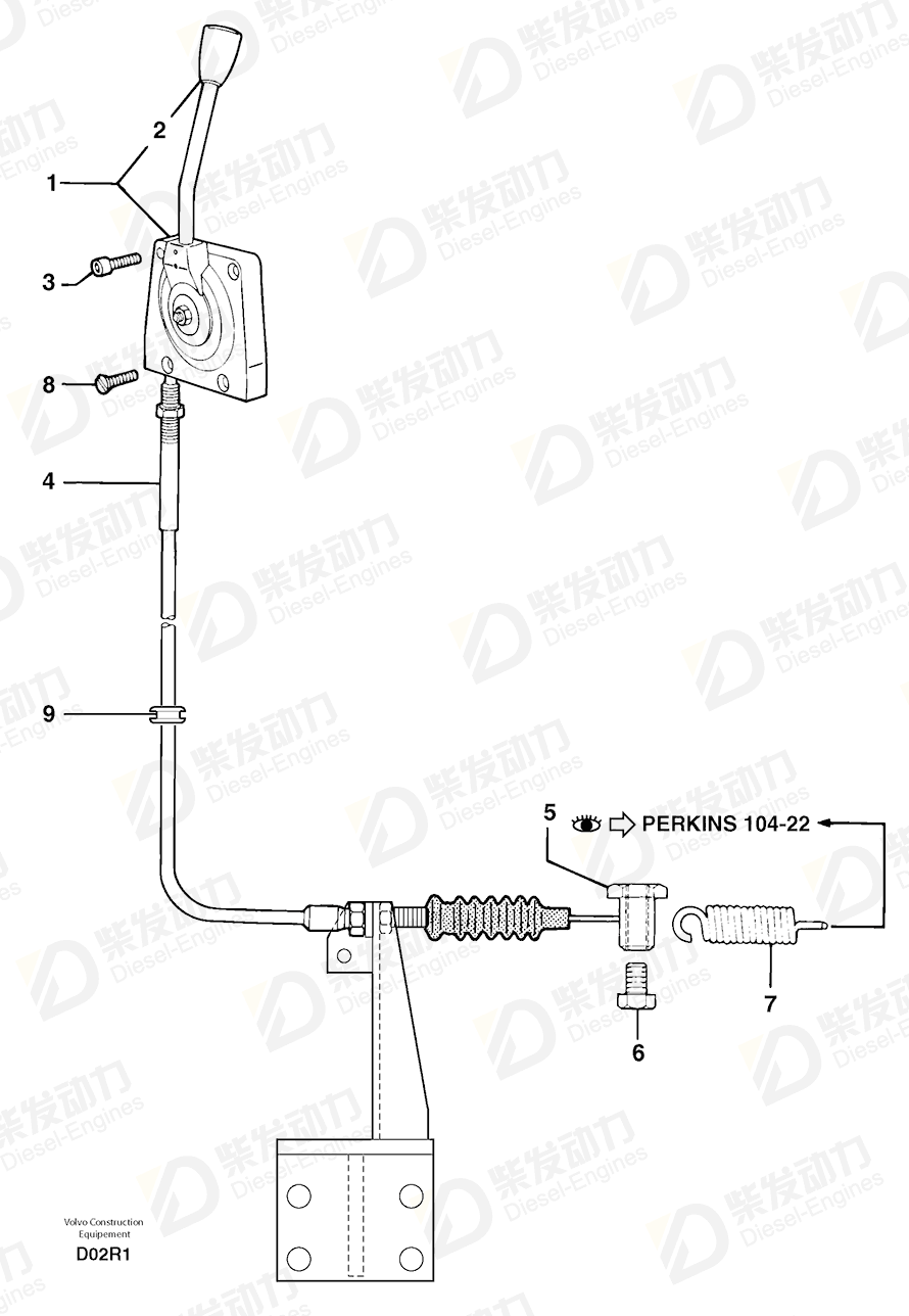VOLVO Screw 4290007 Drawing