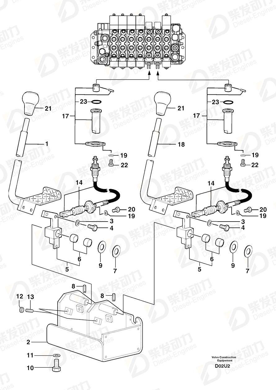 VOLVO Valve kit 5270522 Drawing