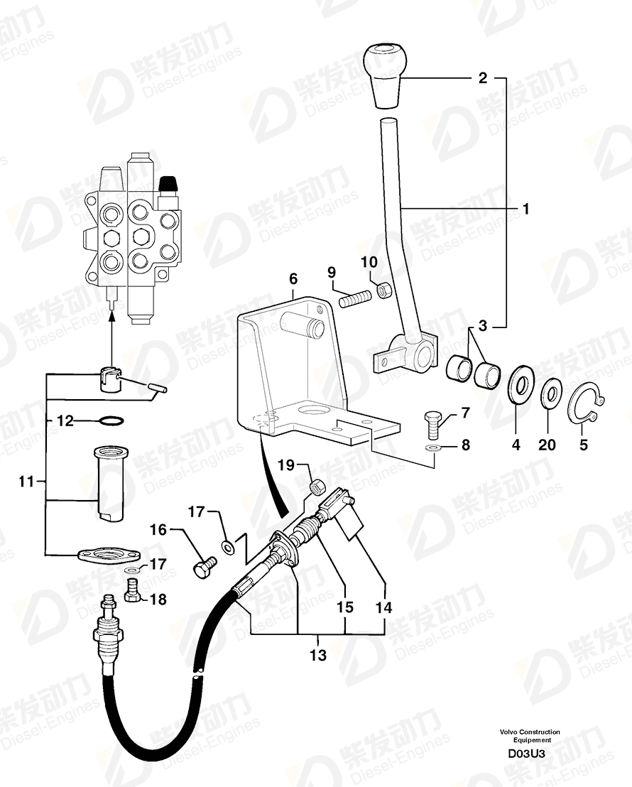 VOLVO Cable 5270255 Drawing