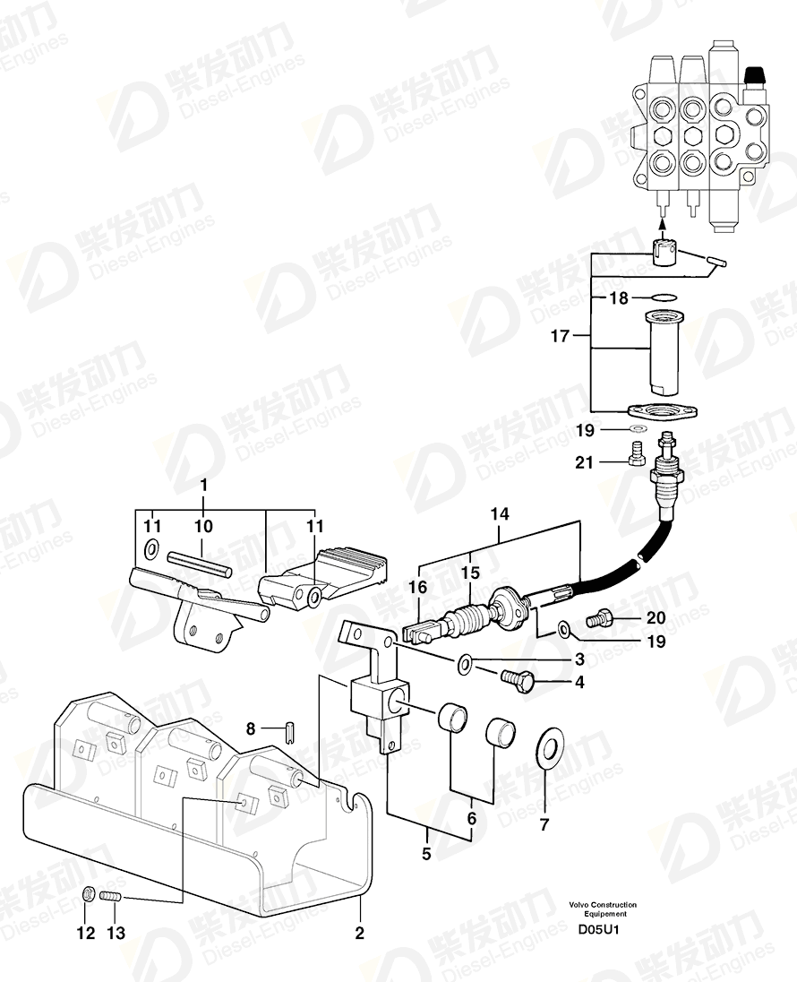 VOLVO Steel pedal kit 5270490 Drawing
