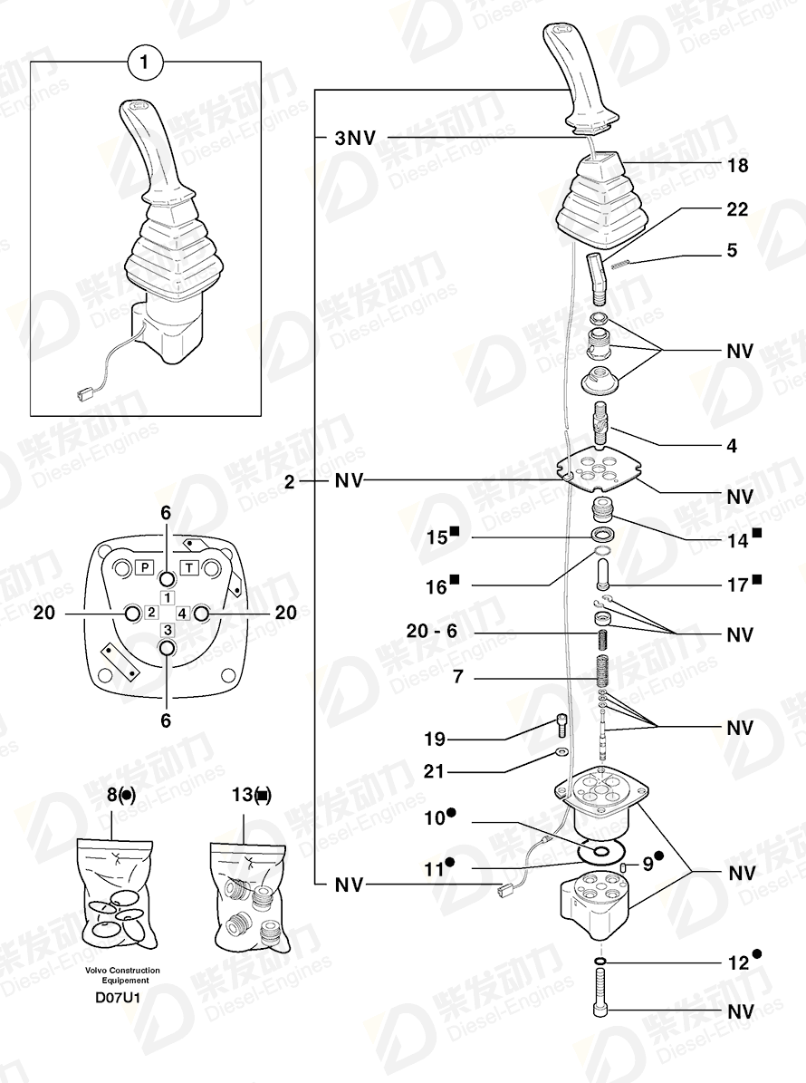 VOLVO Repair kit 7410958 Drawing VOLVO Repair kit 7410958 Drawing