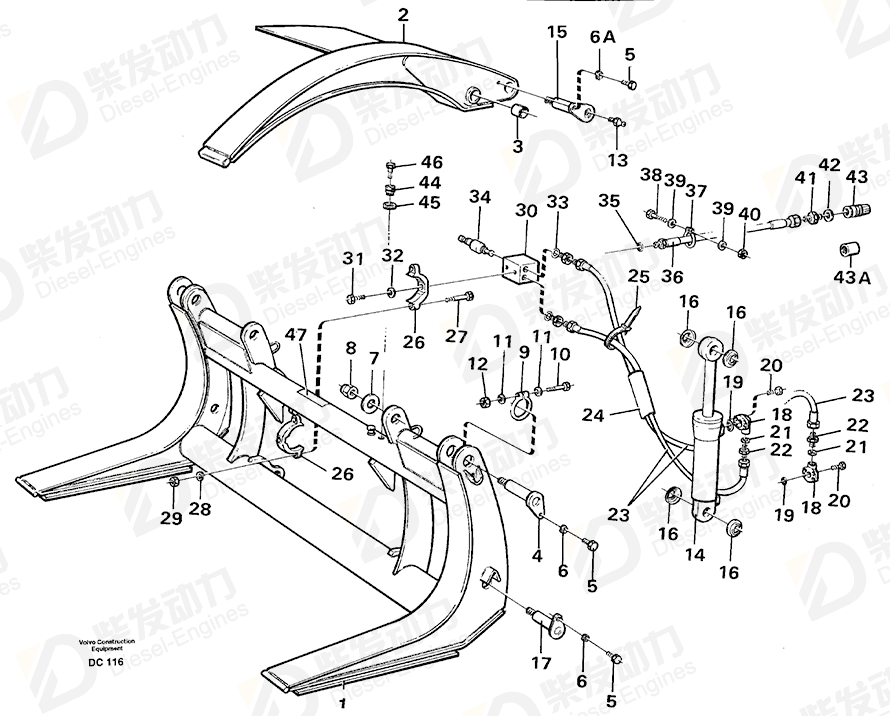 VOLVO Hexagon screw 970960 Drawing VOLVO Hexagon screw 970960 Drawing