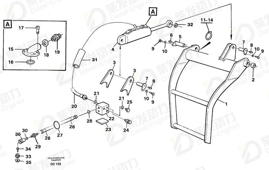 VOLVO Hex. socket screw 959238 Drawing