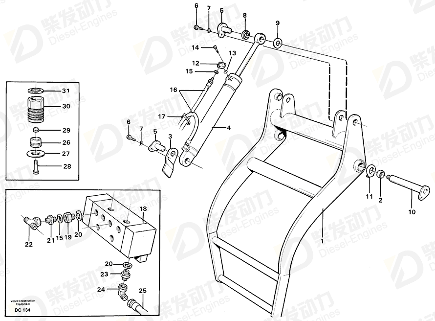 VOLVO Elbow nipple 944258 Drawing