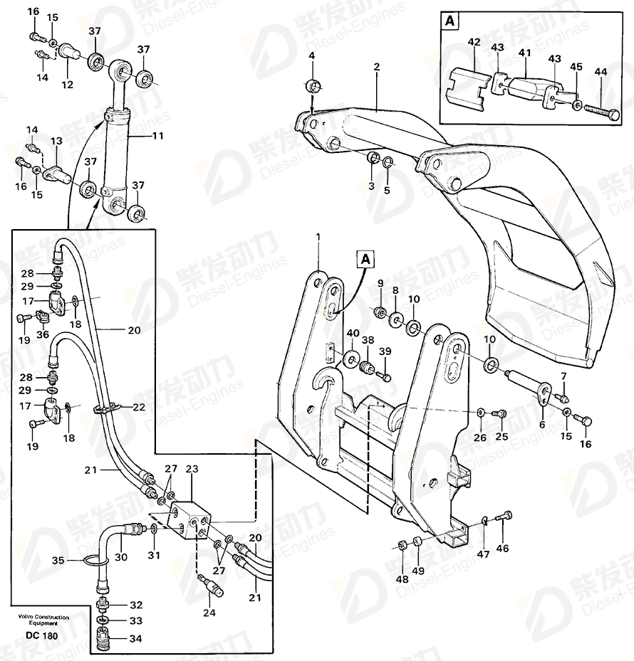 VOLVO Clamp 947827 Drawing