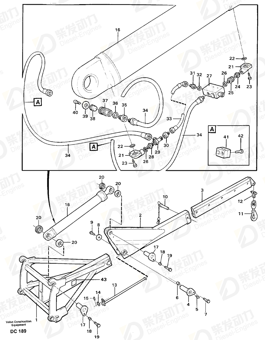 VOLVO Gasket kit 955901 Drawing