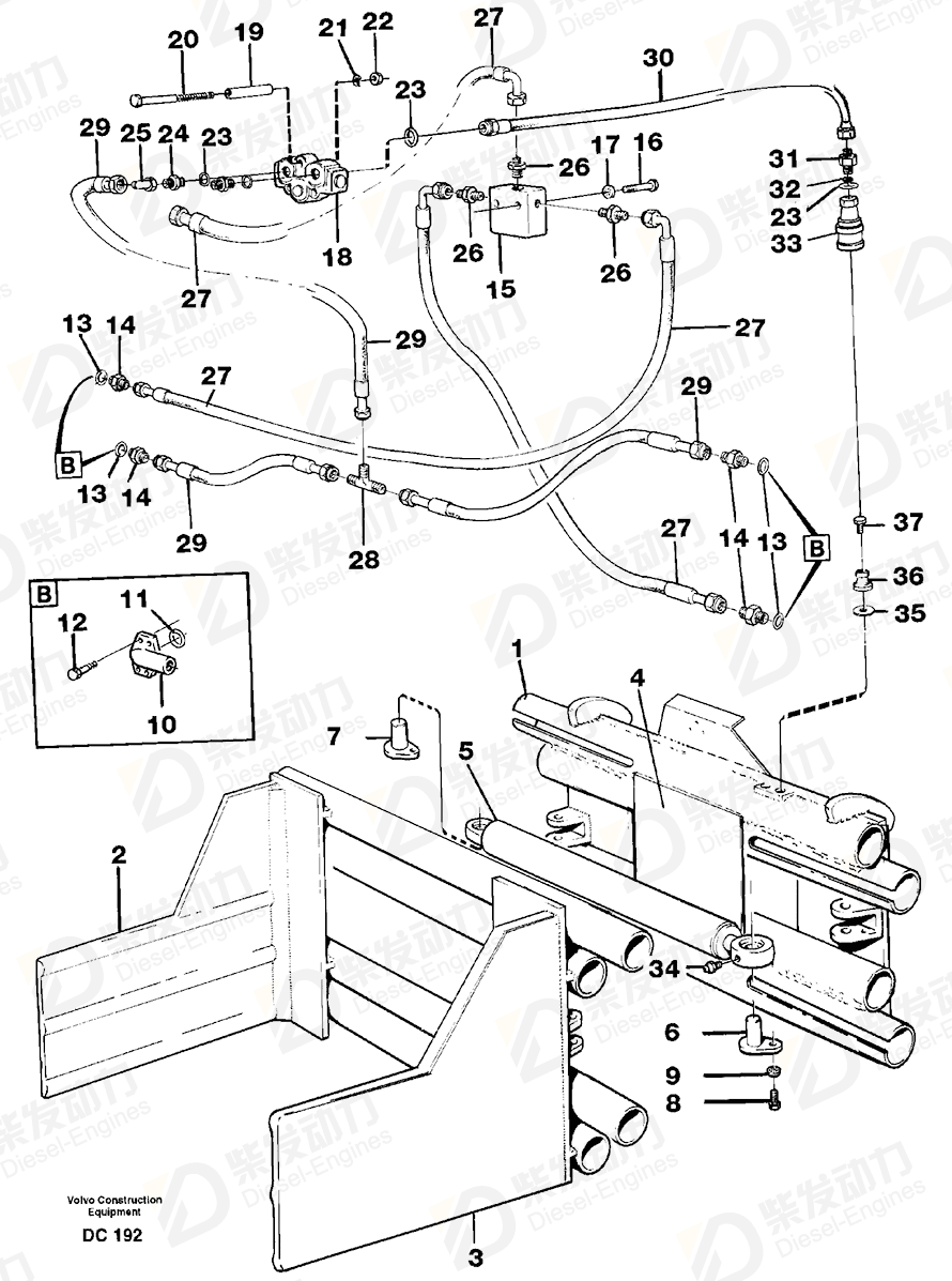 VOLVO Toothed washer 955948 Drawing