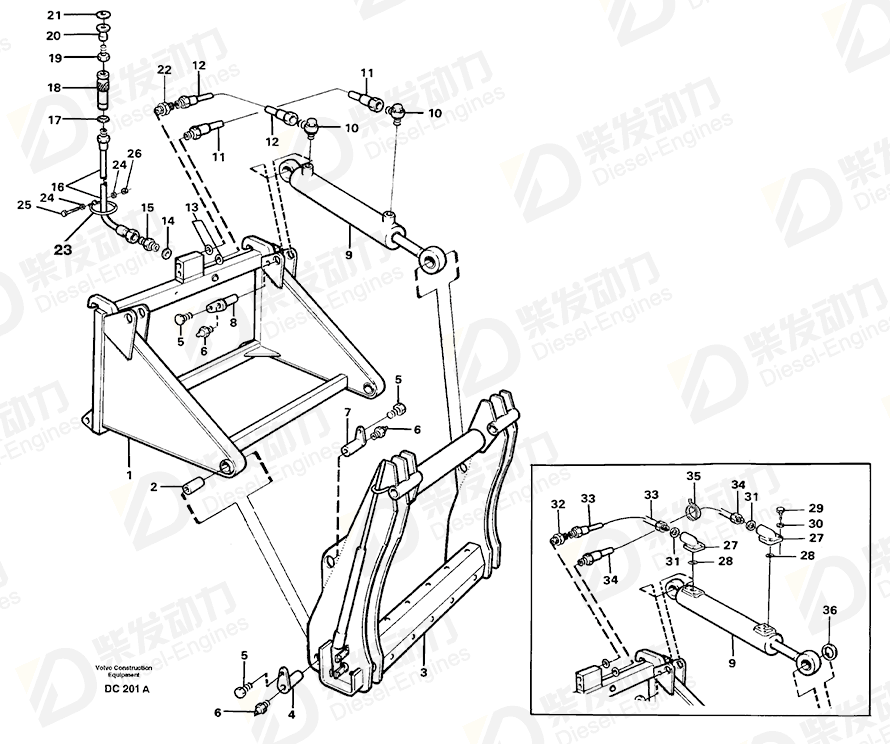 VOLVO Hexagon screw 13970967 Drawing