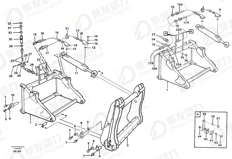 VOLVO Hexagon screw 955275 Drawing VOLVO Hexagon screw 955275 Drawing