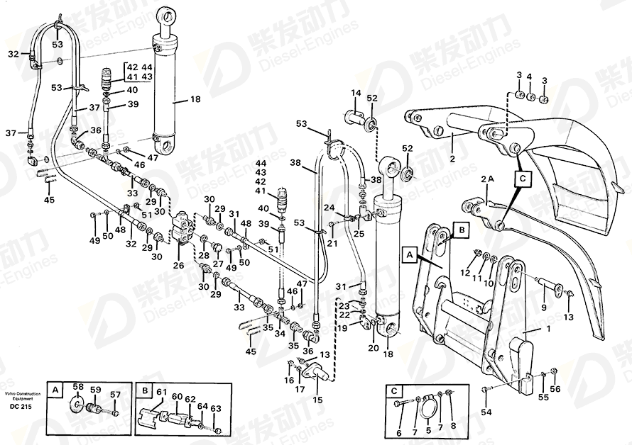 VOLVO Hexagon nut 955785 Drawing