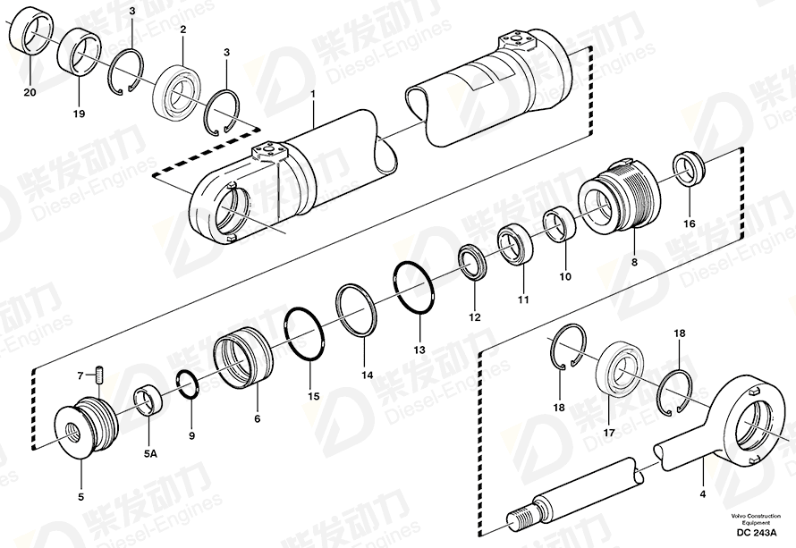 VOLVO Link bearing 356313 Drawing VOLVO Link bearing 356313 Drawing