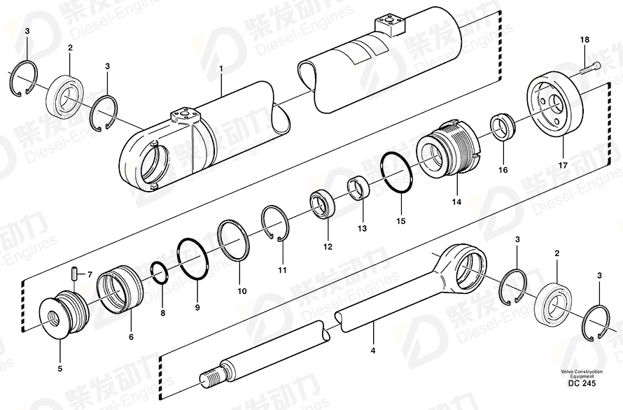 VOLVO Hex. socket screw 959190 Drawing