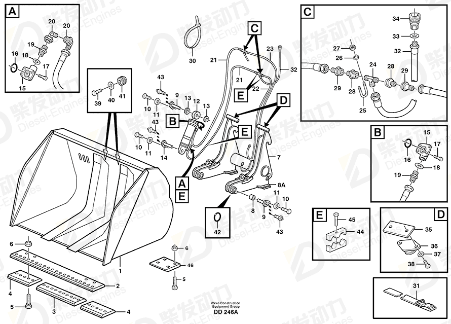 VOLVO Hex. socket screw 959220 Drawing