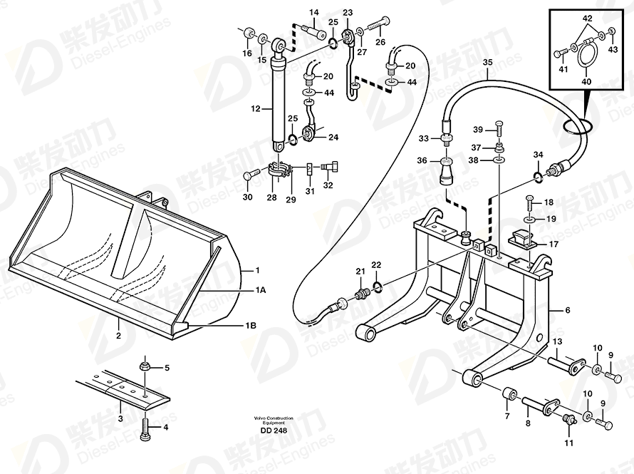 VOLVO Lock nut 963111 Drawing