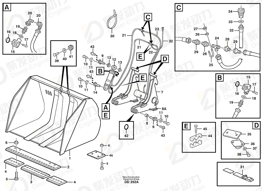 VOLVO Flange nut 13968904 Drawing