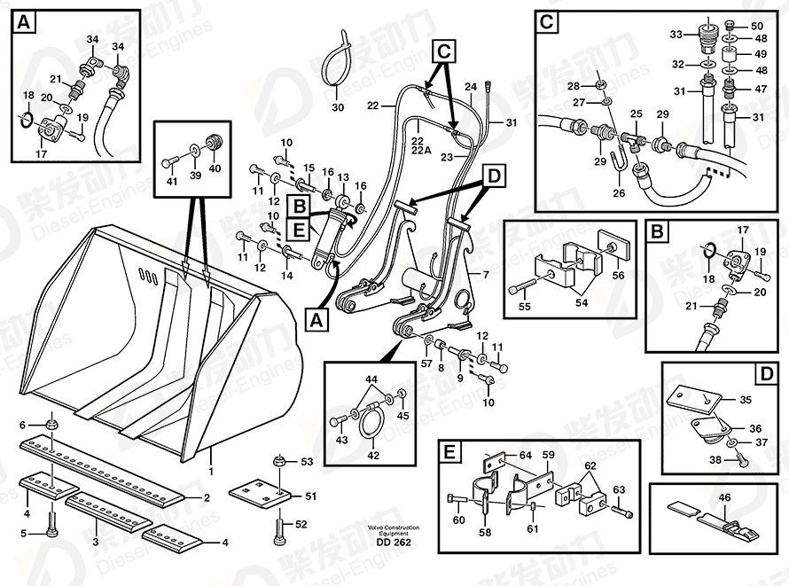 VOLVO Hexagon nut 961997 Drawing VOLVO Hexagon nut 961997 Drawing