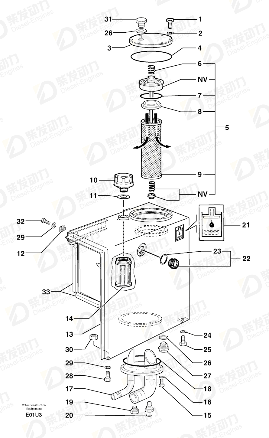 VOLVO Cover 3811743 Drawing