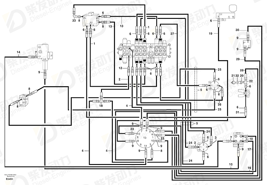 VOLVO Hose assembly 11805956 Drawing