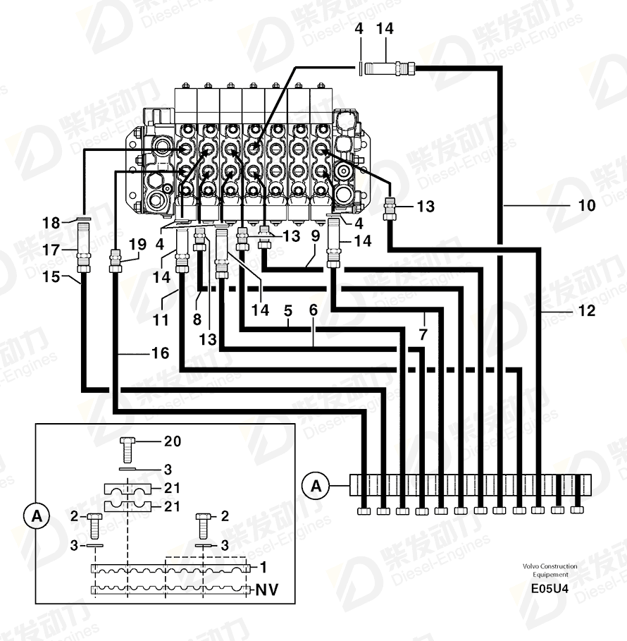 VOLVO Tube 5910722 Drawing