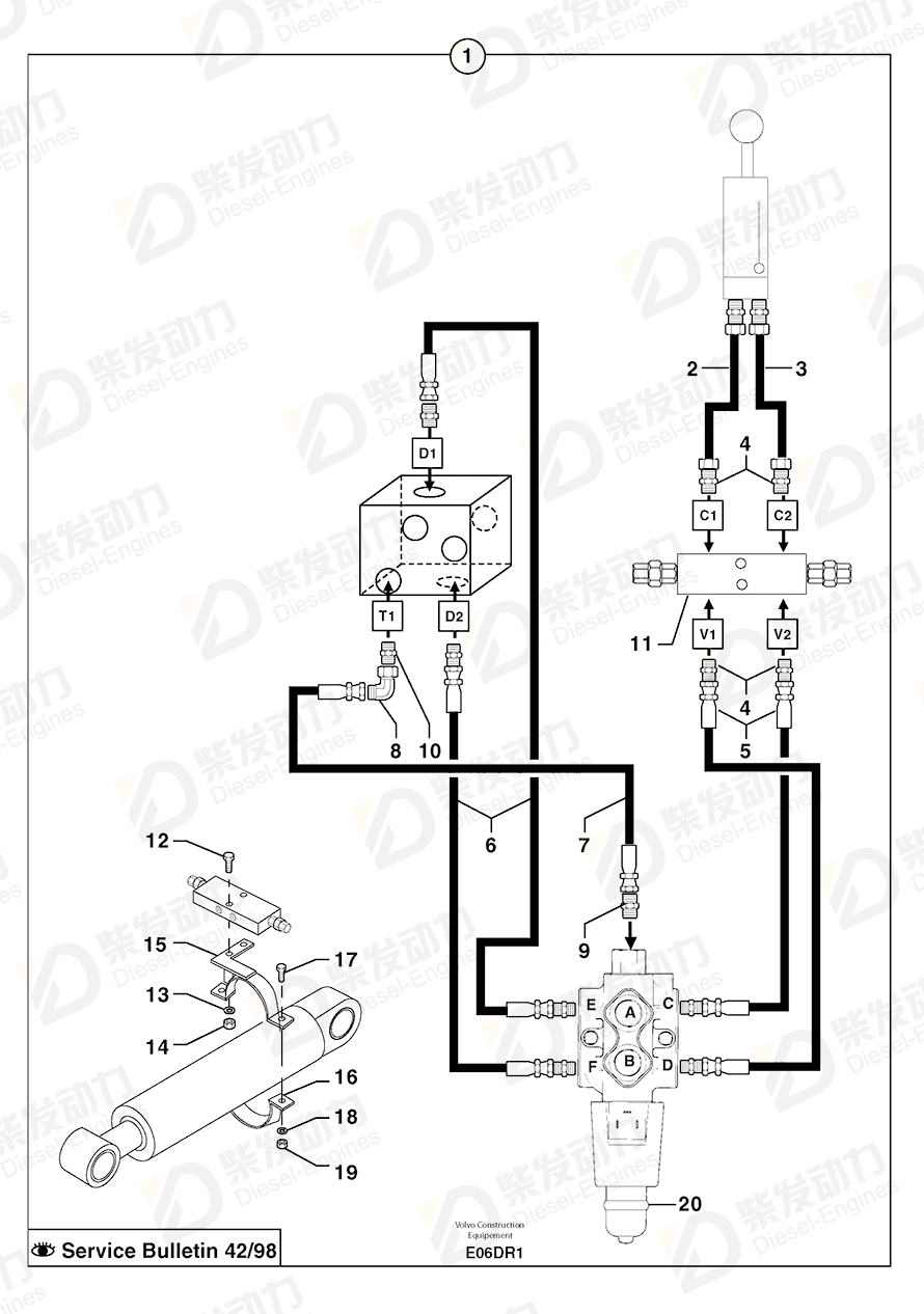 VOLVO Screw 4380048 Drawing