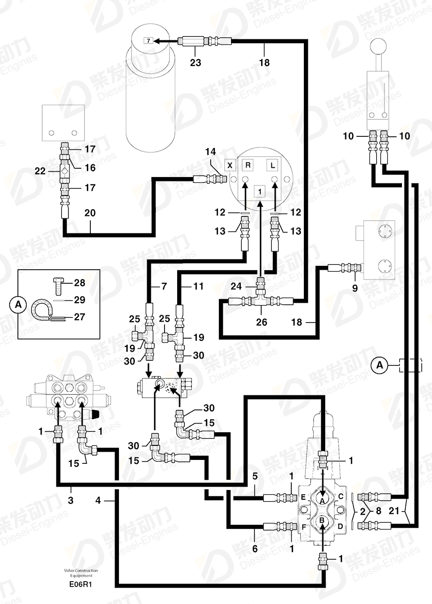 VOLVO Extension Bar 6010048 Drawing VOLVO Extension Bar 6010048 Drawing