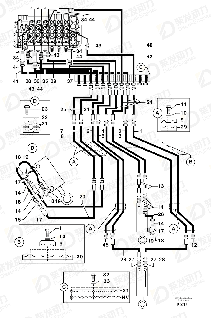 VOLVO Tube 5760309 Drawing