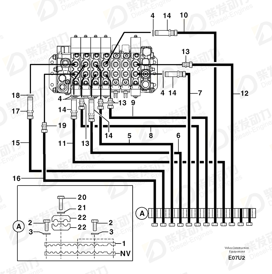 VOLVO Tube 5910721 Drawing