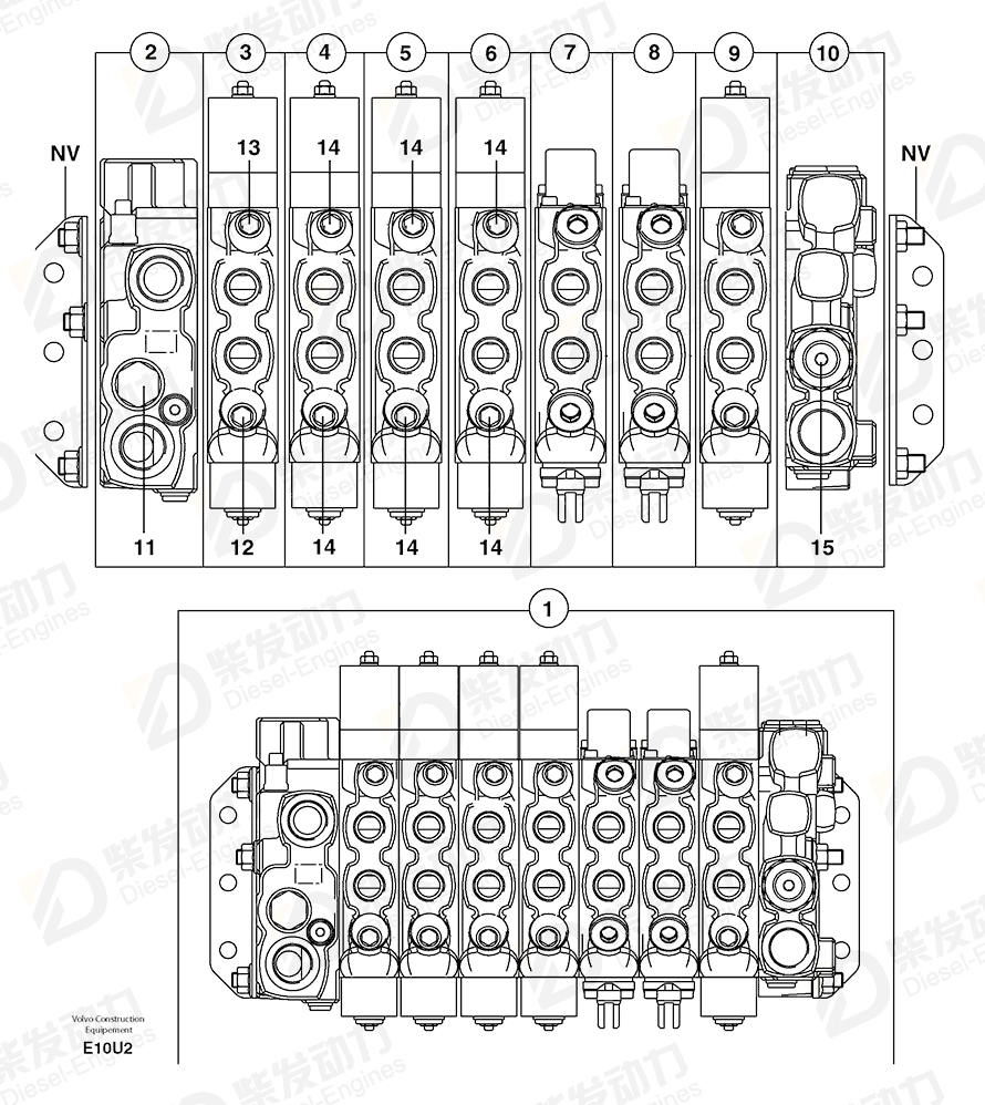 VOLVO Relief valve 7416985 Drawing