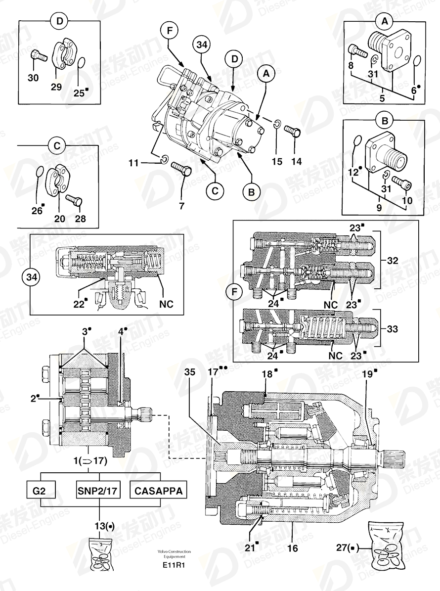 VOLVO Screw 4380220 Drawing