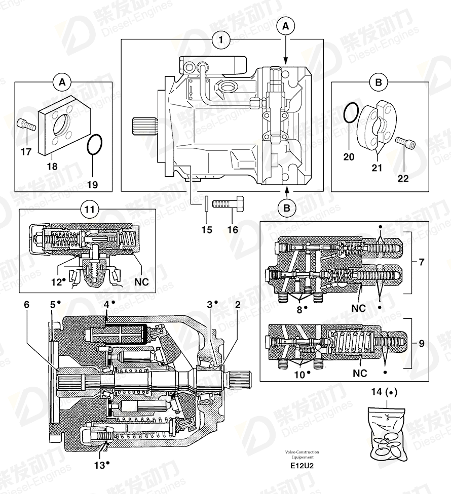 VOLVO O-ring 7416398 Drawing