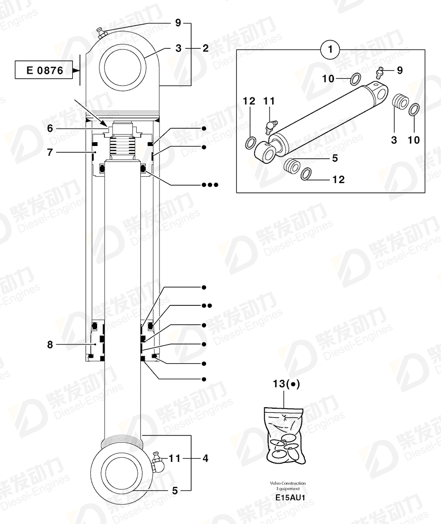 VOLVO Piston rod 5940308 Drawing