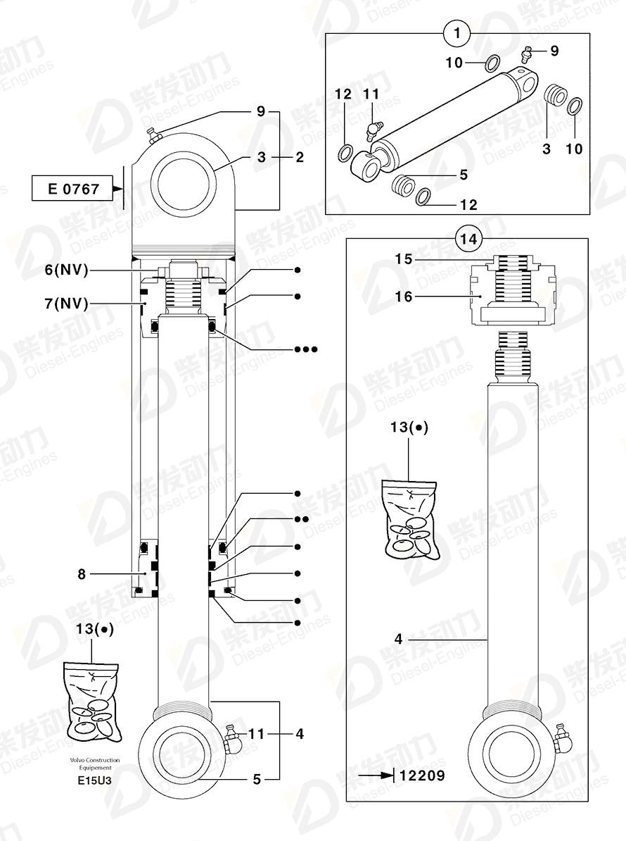 VOLVO Adapter 6820236 Drawing