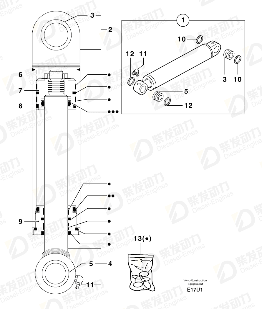 VOLVO Cylinder 5940305 Drawing